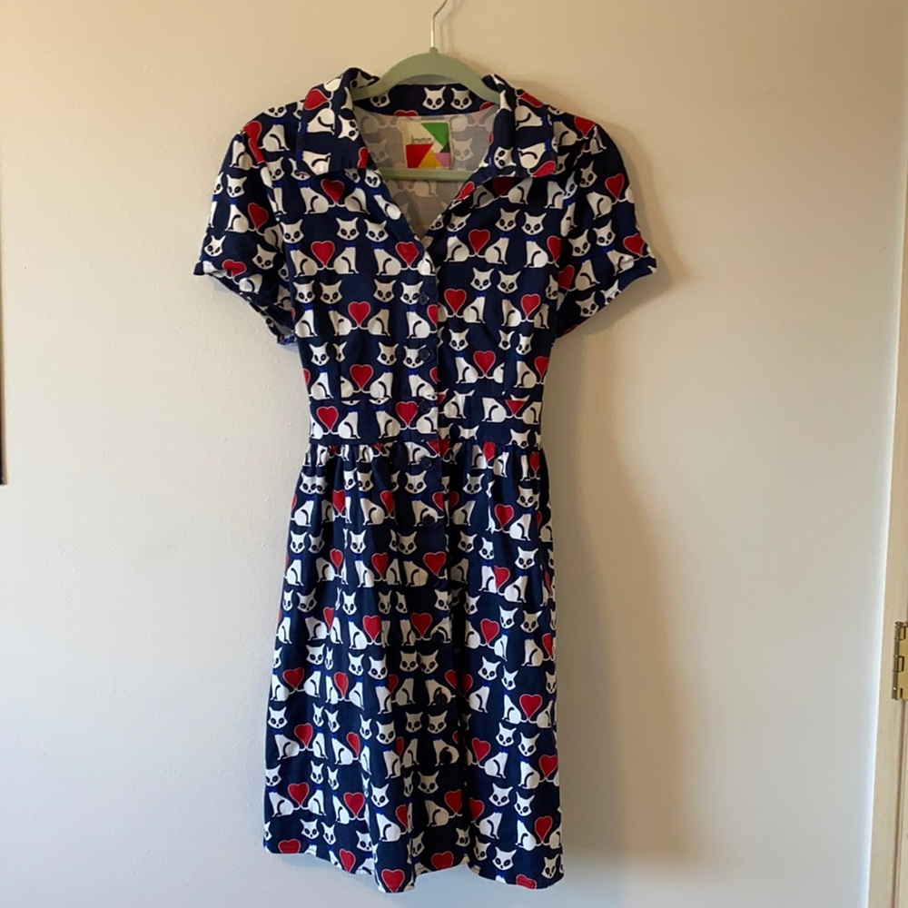ModCloth Cat Shirt Dress